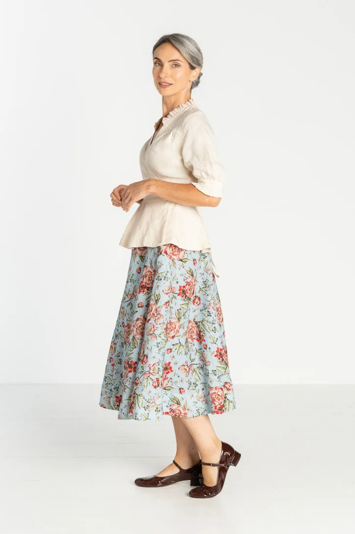 Classic – Full-Circle Linen Midi Skirt sold by Son de Flor product image thumbnail 3
