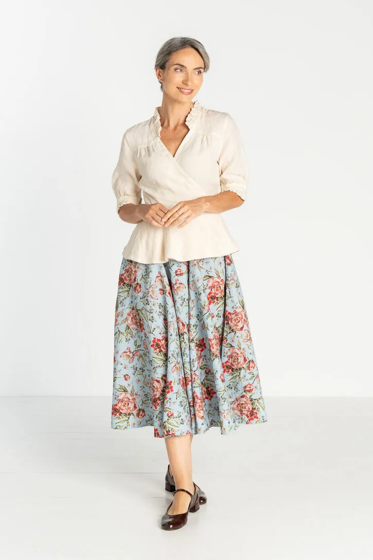 Classic – Full-Circle Linen Midi Skirt sold by Son de Flor product image thumbnail 4