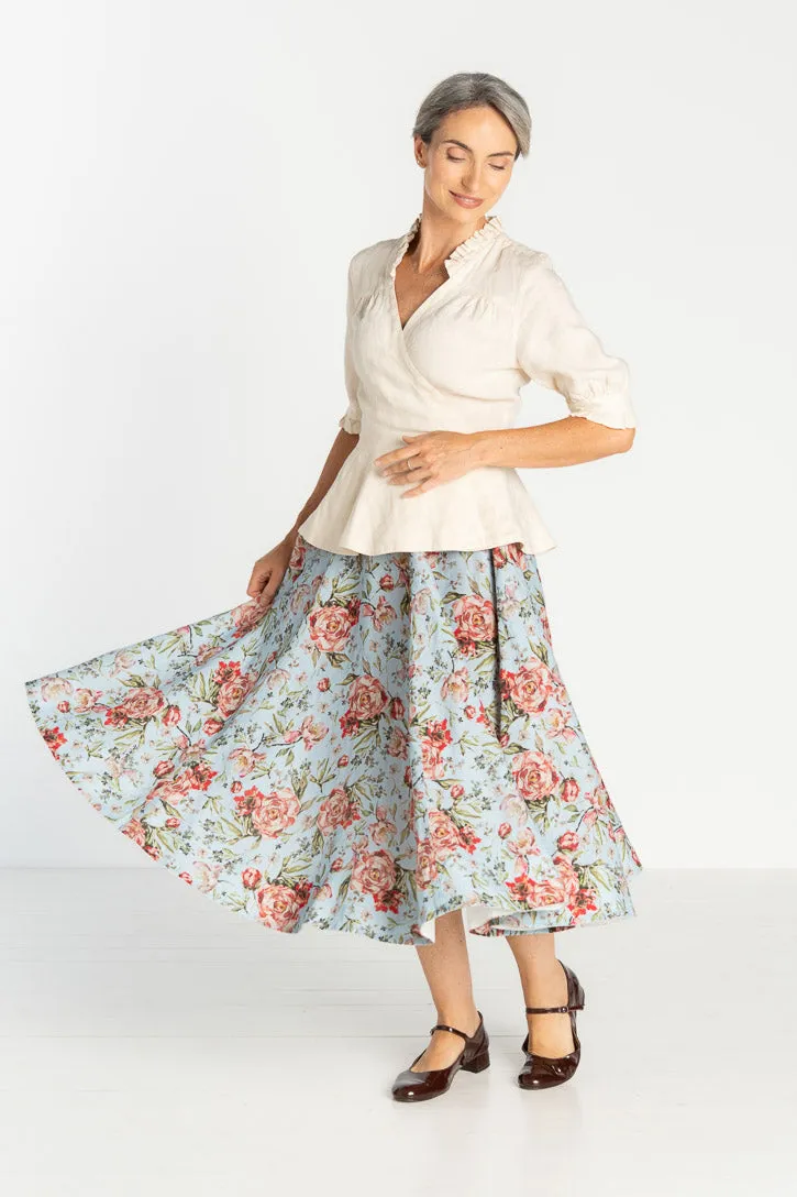 Classic – Full-Circle Linen Midi Skirt sold by Son de Flor product image thumbnail 2