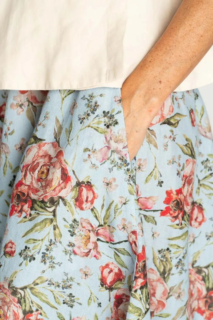 Classic – Full-Circle Linen Midi Skirt sold by Son de Flor product image thumbnail 5