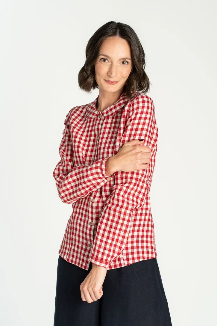 Classic – Linen Shirt with Peter Pan Collar sold by Son de Flor product image thumbnail 2
