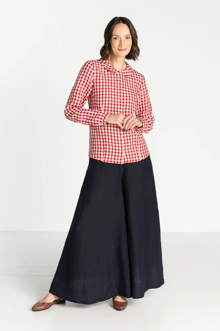 Classic – Linen Shirt with Peter Pan Collar sold by Son de Flor product image thumbnail 3