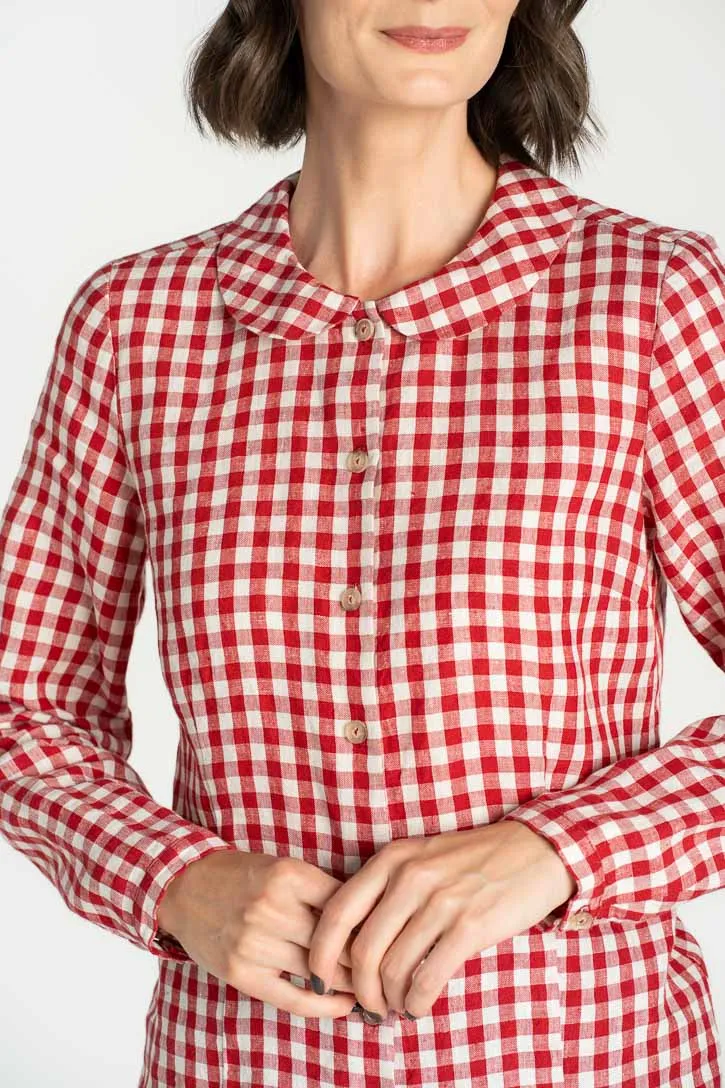 Classic – Linen Shirt with Peter Pan Collar sold by Son de Flor product image thumbnail 5