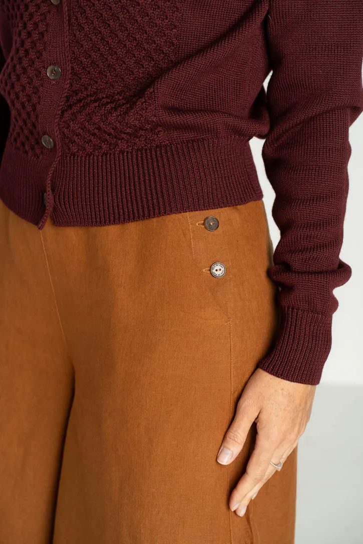 Maxi Catherine Trousers, Warm Brown sold by Son de Flor product image thumbnail 5