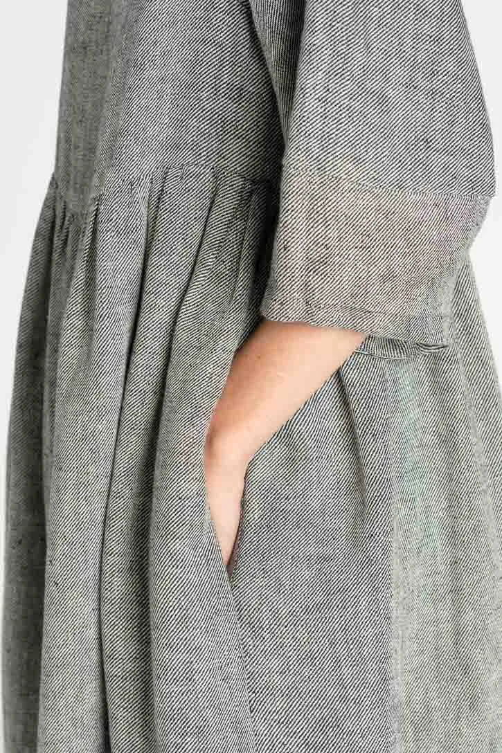Gaia – Twill Linen Smock Dress sold by Son de Flor product image thumbnail 4