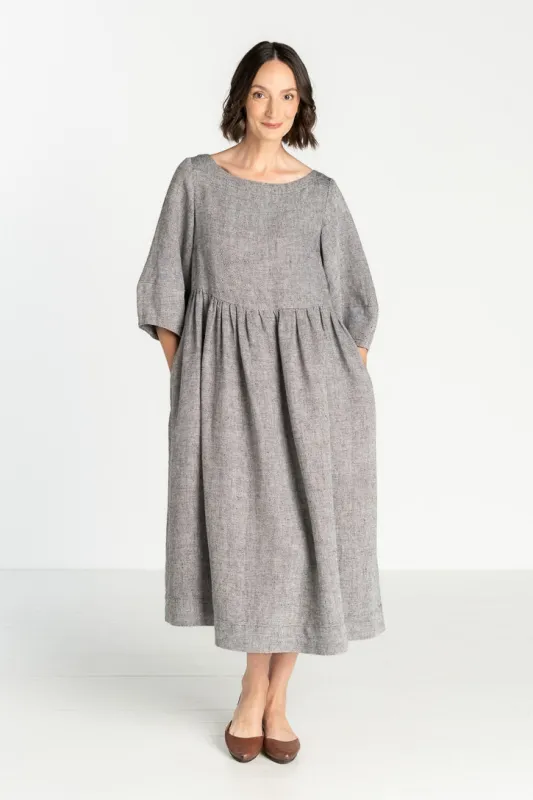 Gaia – Twill Linen Smock Dress sold by Son de Flor
