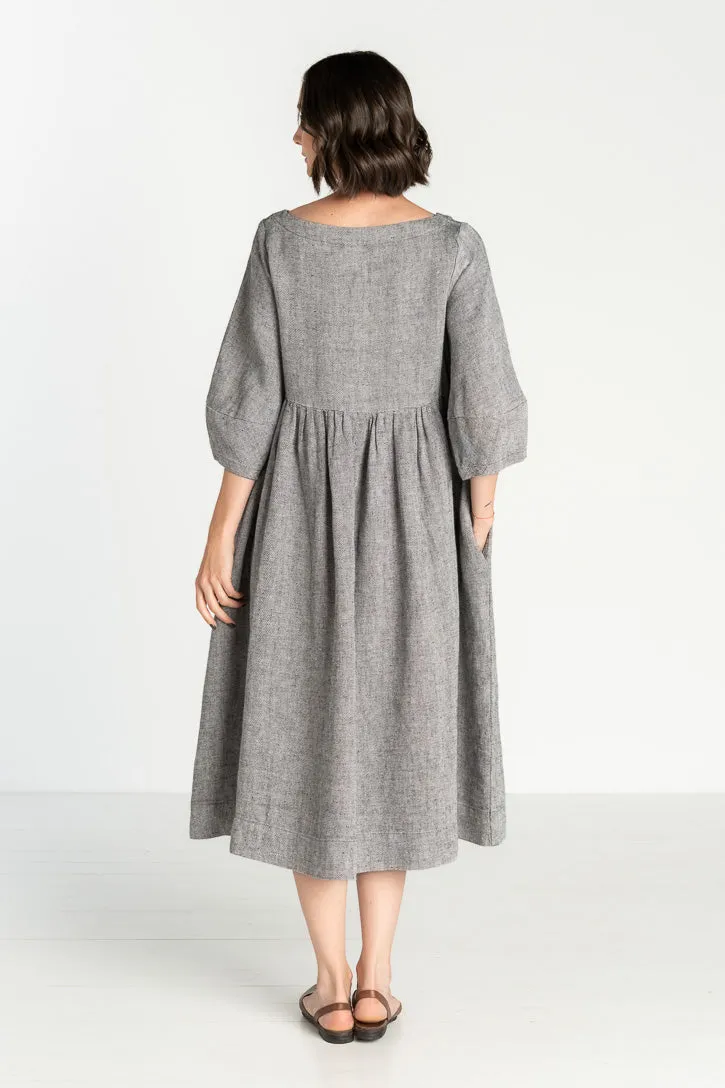 Gaia – Twill Linen Smock Dress sold by Son de Flor product image thumbnail 5