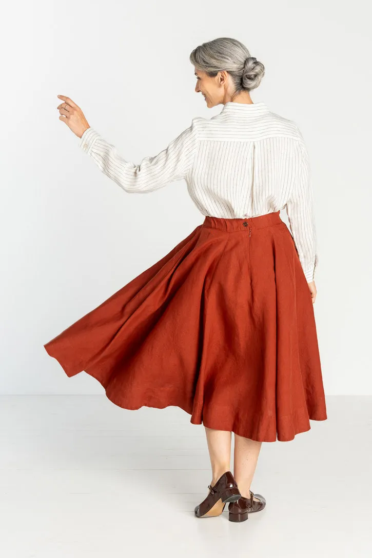 Classic – Full-Circle Linen Midi Skirt sold by Son de Flor product image thumbnail 4