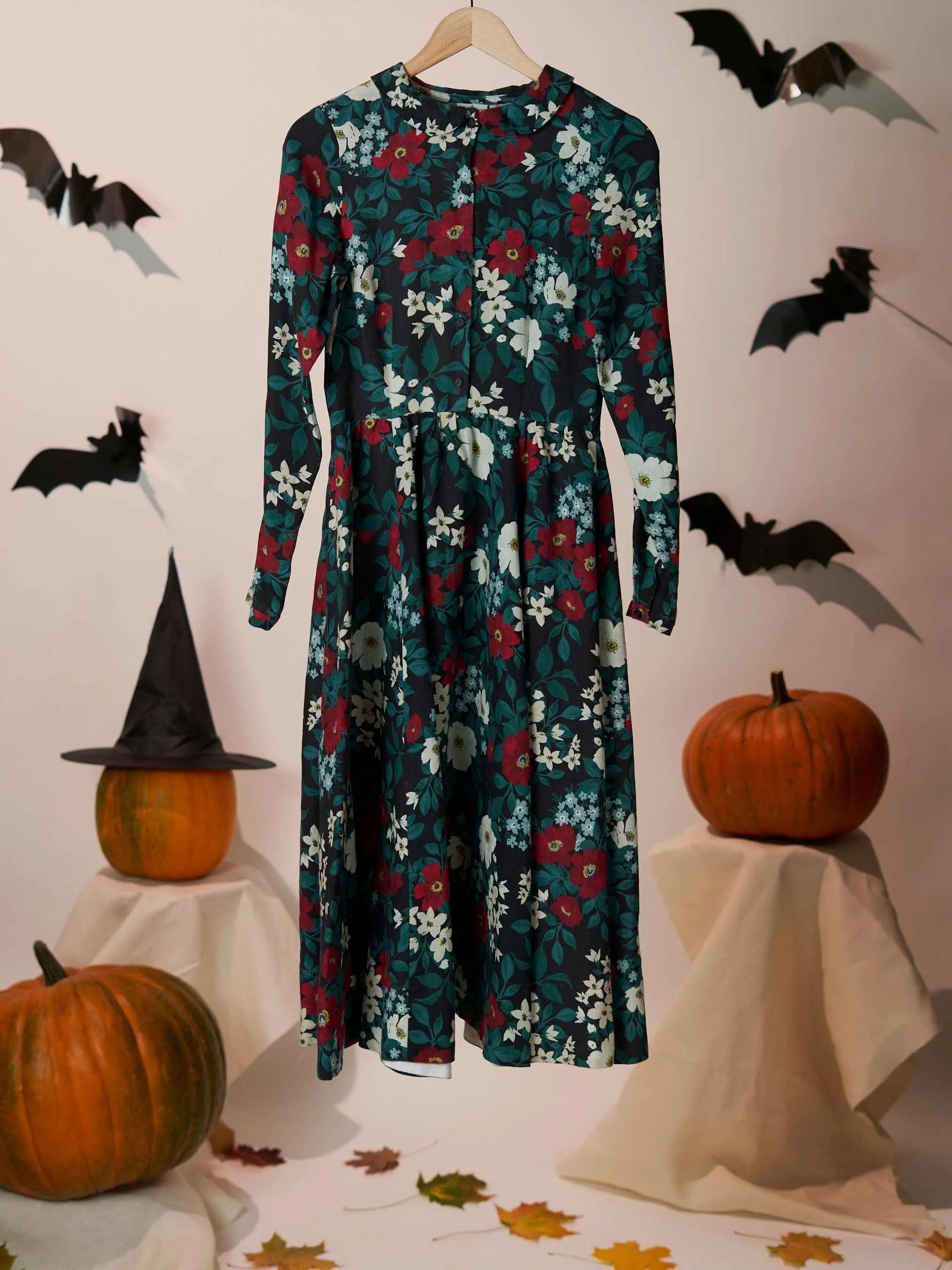 Night Garden, Long Sleeve, Classic Dress sold by Son de Flor