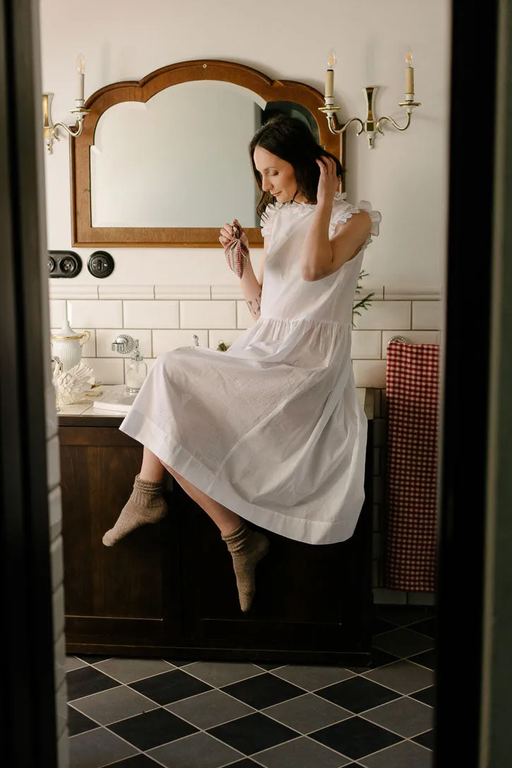 Ruffle Neck Petticoat, White Magnolia sold by Son de Flor product image thumbnail 5