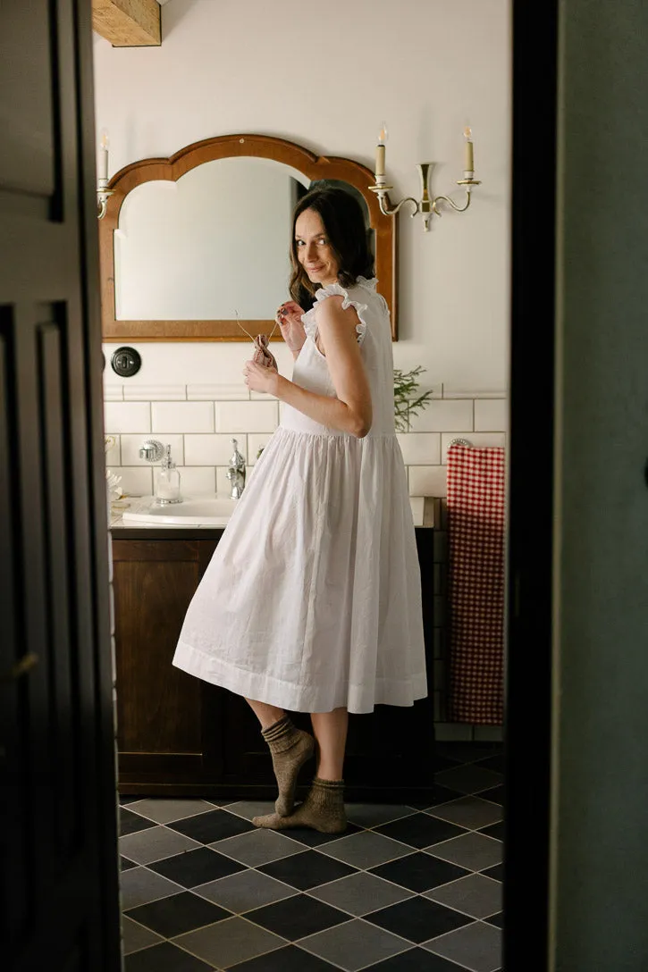 Ruffle Neck Petticoat, White Magnolia sold by Son de Flor product image thumbnail 2