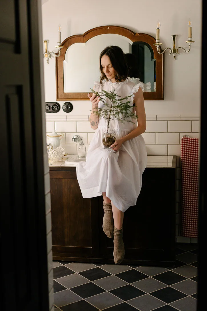 Ruffle Neck Petticoat, White Magnolia sold by Son de Flor product image thumbnail 3