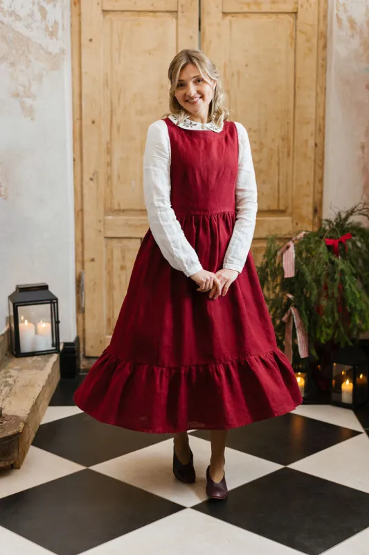 Ivy – Adjustable Tie Linen Dress sold by Son de Flor