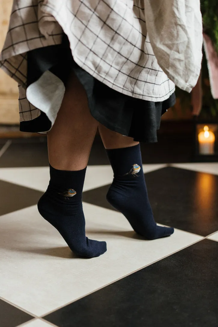 Soft-Knit Wool Socks – Bluethroat sold by Son de Flor product image thumbnail 2