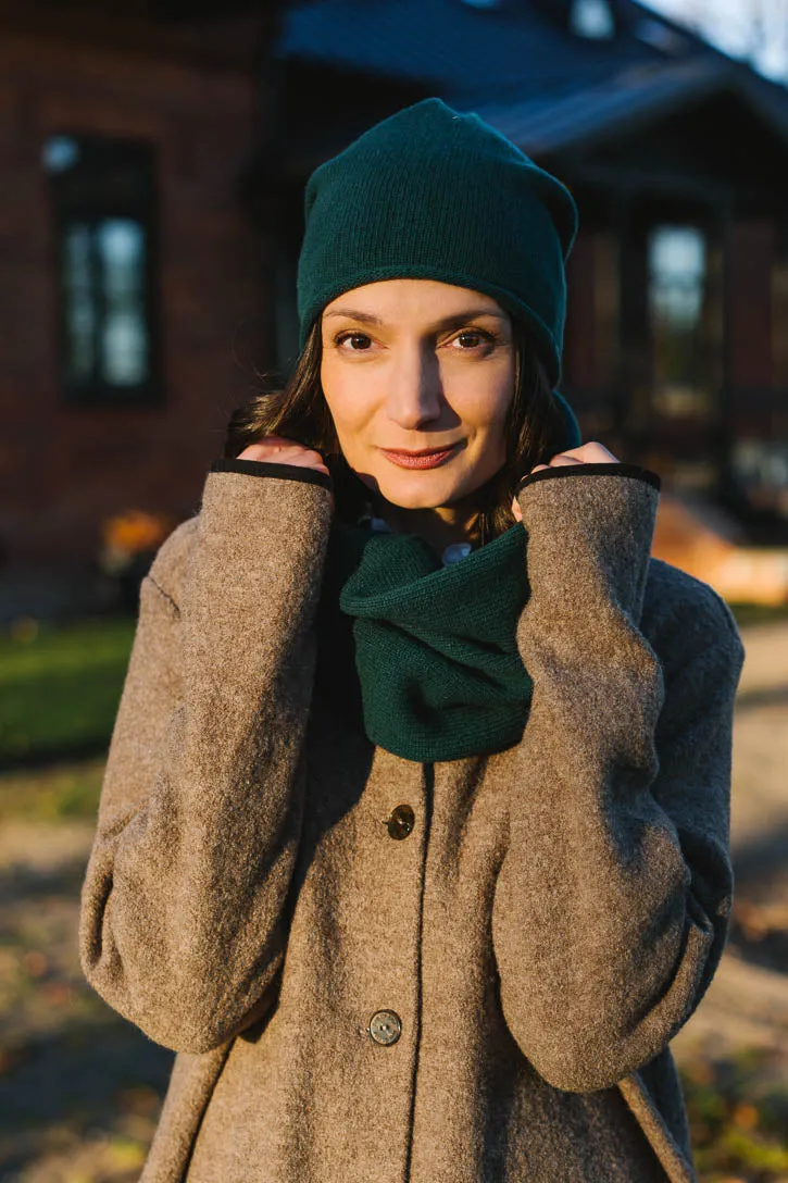 Junko – Merino Wool & Cashmere Shawl and Hat Gift Set sold by Son de Flor