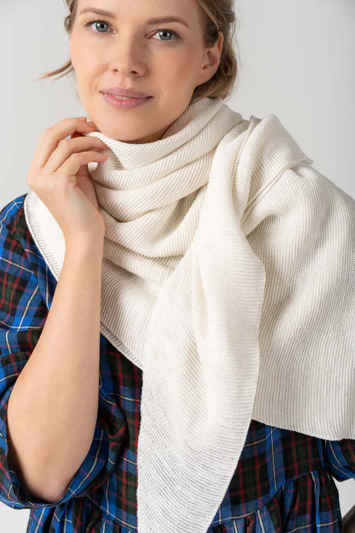 Elaine – Soft Cotton-Linen Triangle Scarf sold by Son de Flor product image thumbnail 2