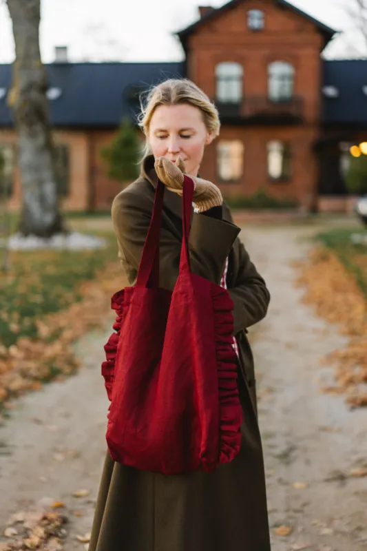 Ruffle Tote Bag sold by Son de Flor