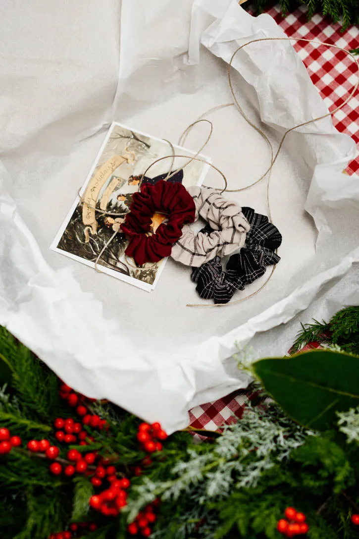 Hair Scrunchies, Set Of 3 sold by Son de Flor