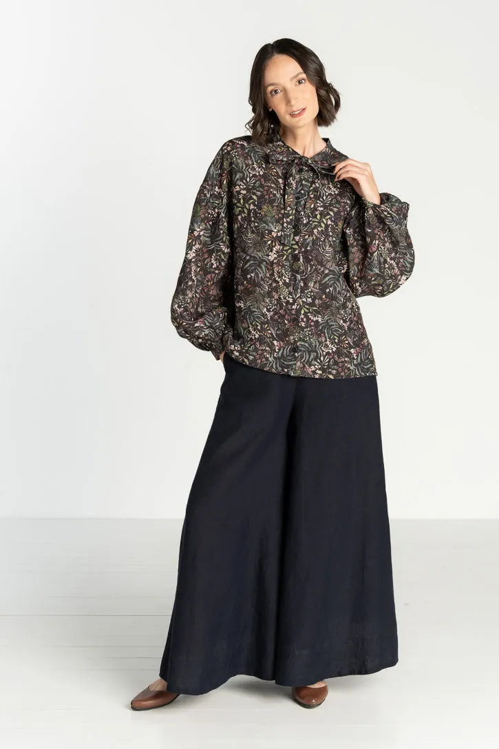 Clementine – Linen Shirt with Bow-Tie Collar sold by Son de Flor product image thumbnail 2