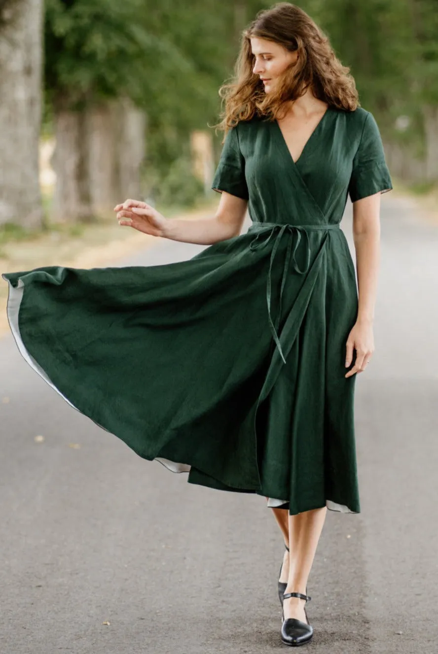 Wrap Dress, Short Sleeve sold by Son de Flor product image thumbnail 3