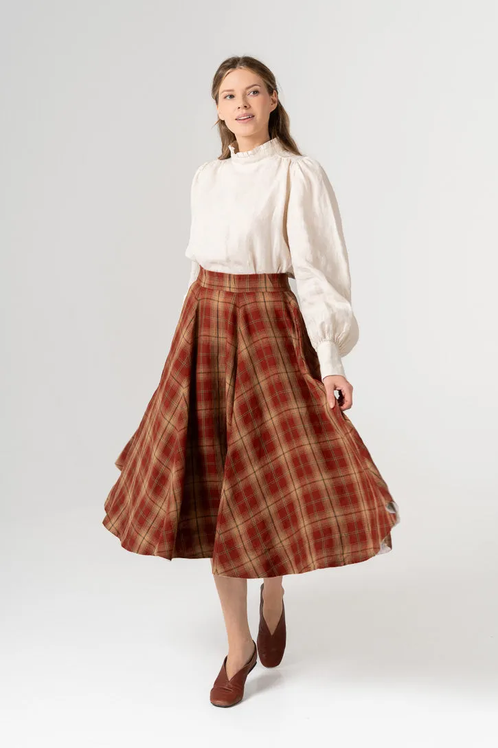 Classic – Full-Circle Linen Midi Skirt sold by Son de Flor product image thumbnail 4