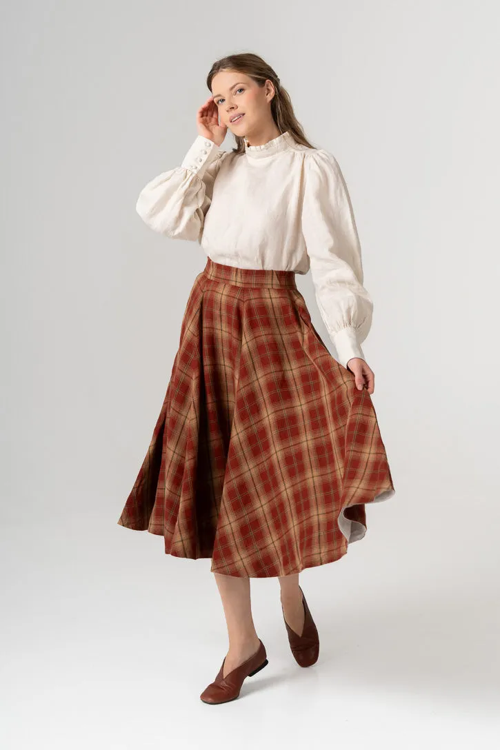 Classic – Full-Circle Linen Midi Skirt sold by Son de Flor product image thumbnail 5