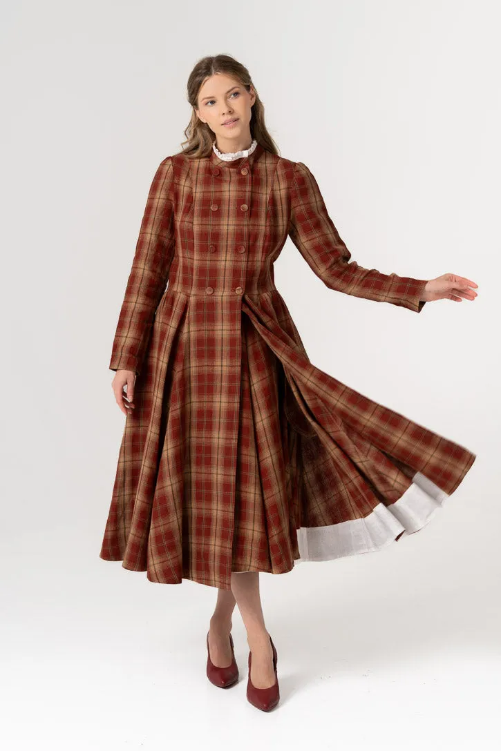 March – Linen Coat with Ruffled Mandarin Collar sold by Son de Flor product image thumbnail 5
