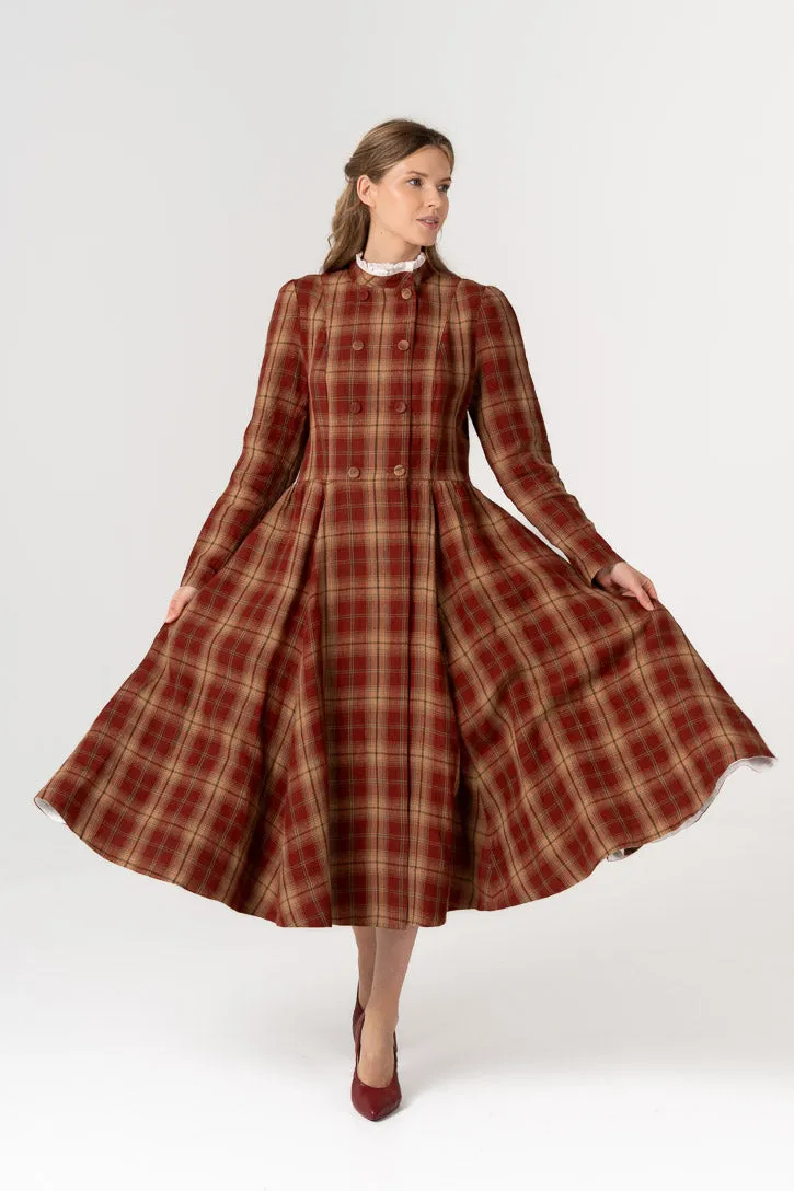 March – Linen Coat with Ruffled Mandarin Collar sold by Son de Flor product image thumbnail 4