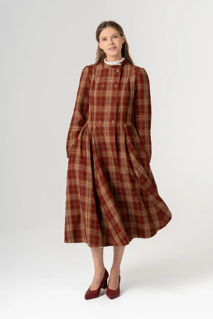 March – Linen Coat with Ruffled Mandarin Collar sold by Son de Flor product image thumbnail 2