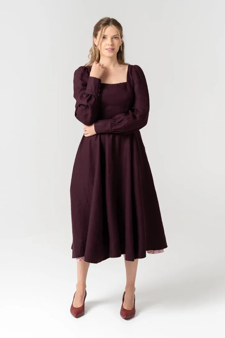 Sunday – Twill Linen Dress with Back Bow sold by Son de Flor product image thumbnail 3