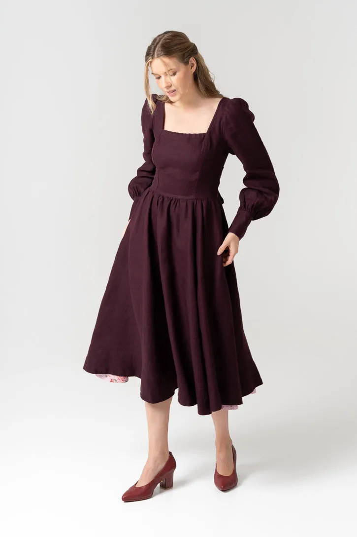 Sunday – Twill Linen Dress with Back Bow sold by Son de Flor product image thumbnail 4