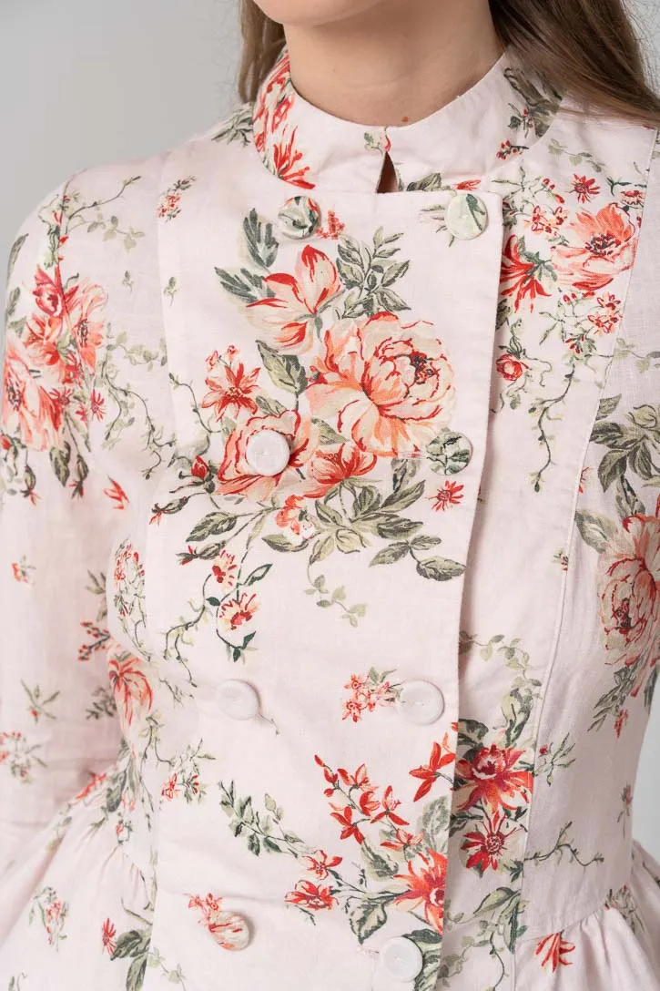 Painters – Tailored Linen Mandarin Collar Jacket sold by Son de Flor product image thumbnail 5