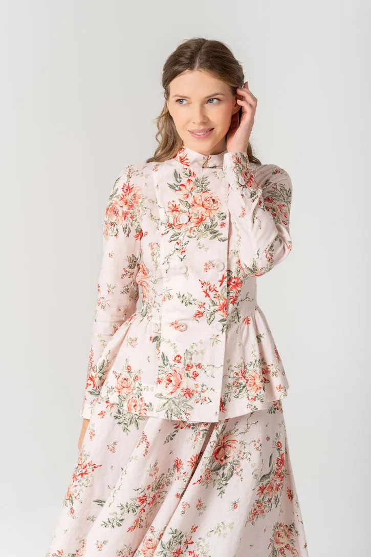 Painters – Tailored Linen Mandarin Collar Jacket sold by Son de Flor product image thumbnail 3