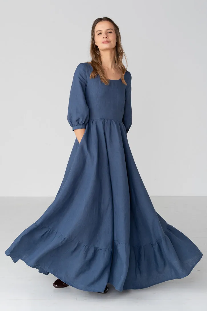 Carmen – Tailored Linen Maxi Dress sold by Son de Flor product image thumbnail 3