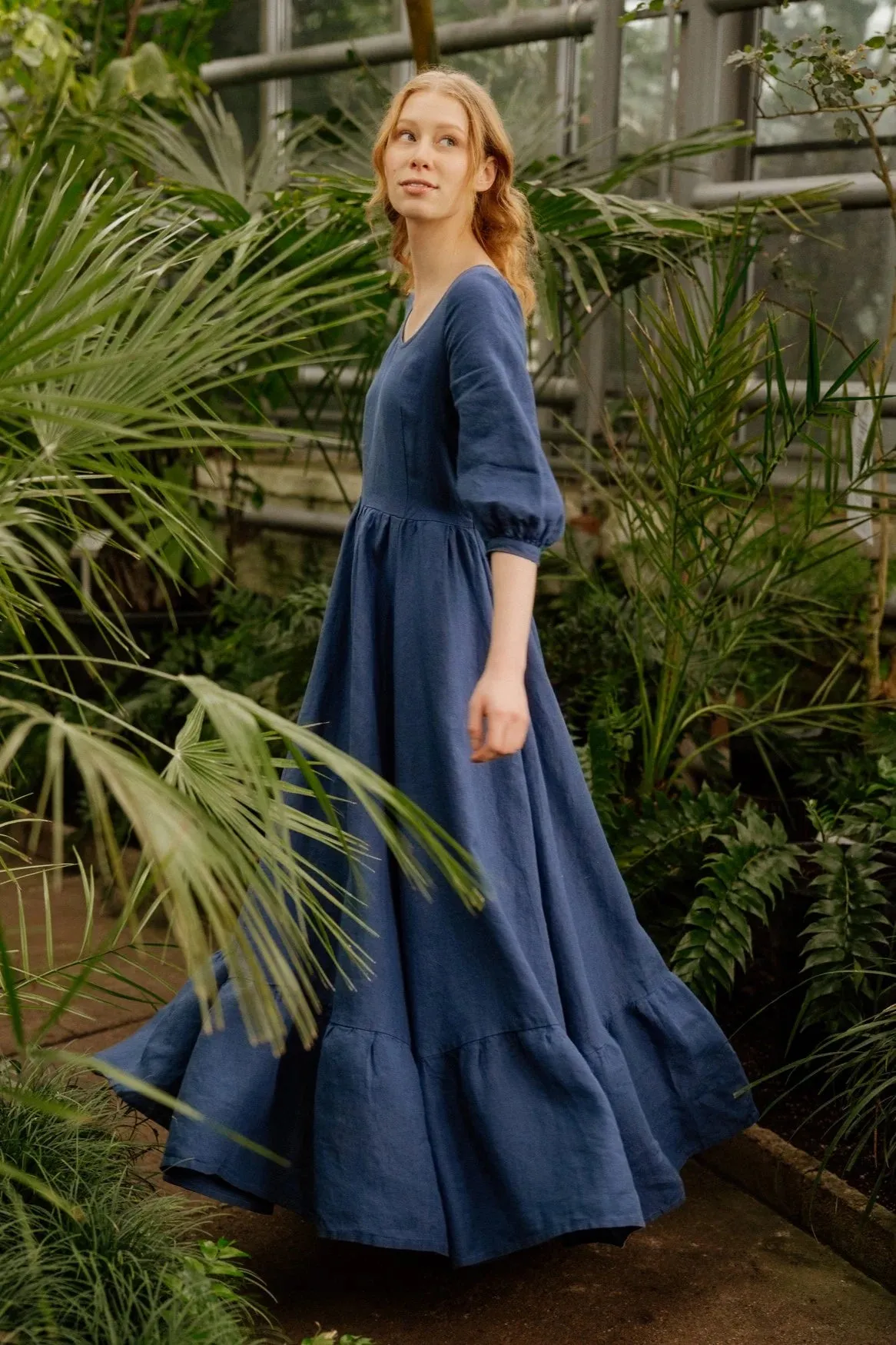 Carmen – Tailored Linen Maxi Dress sold by Son de Flor