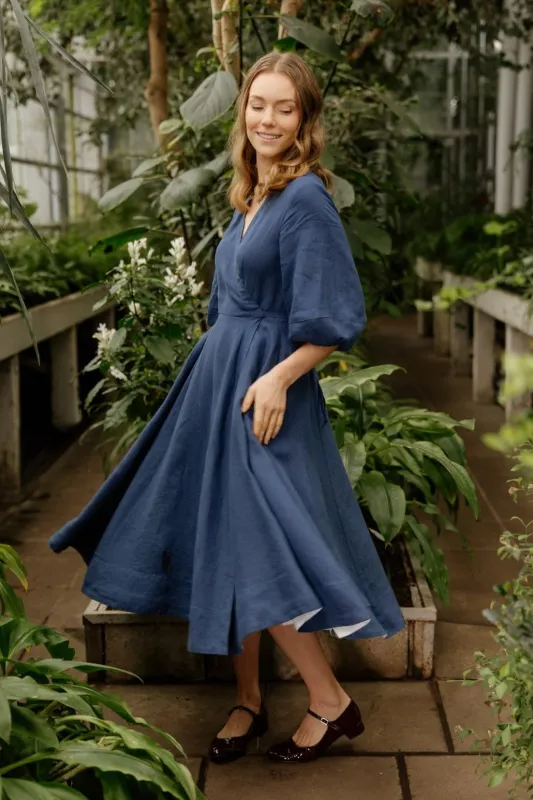 Gaia - Linen Wrap Dress sold by Son de Flor