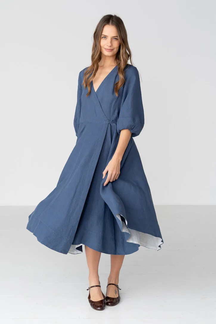 Gaia - Linen Wrap Dress sold by Son de Flor product image thumbnail 2
