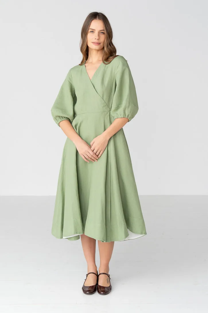 Gaia - Linen Wrap Dress sold by Son de Flor product image thumbnail 2