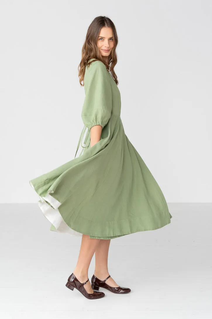 Gaia - Linen Wrap Dress sold by Son de Flor product image thumbnail 4