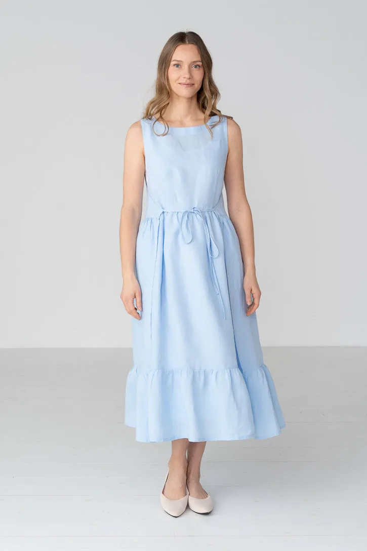 Ivy – Adjustable Tie Linen Dress sold by Son de Flor product image thumbnail 2