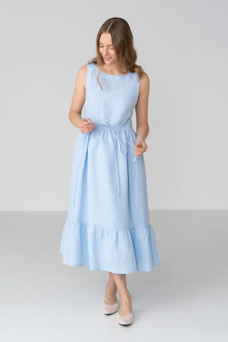 Ivy – Adjustable Tie Linen Dress sold by Son de Flor product image thumbnail 3
