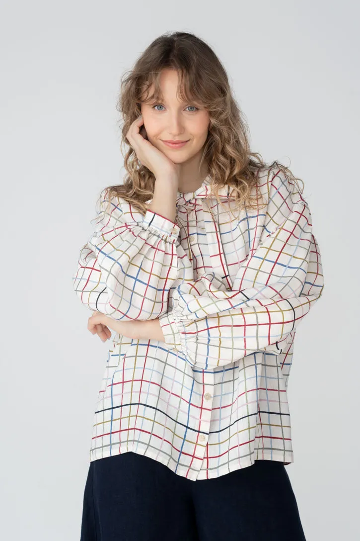 Clementine – Linen Shirt with Bow-Tie Collar sold by Son de Flor product image thumbnail 4