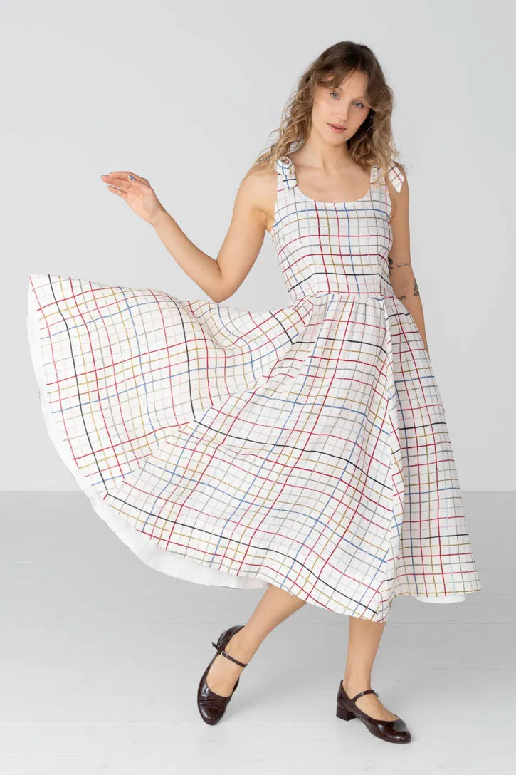 Amelia – Tie Shoulder Linen Midi Dress sold by Son de Flor product image thumbnail 5