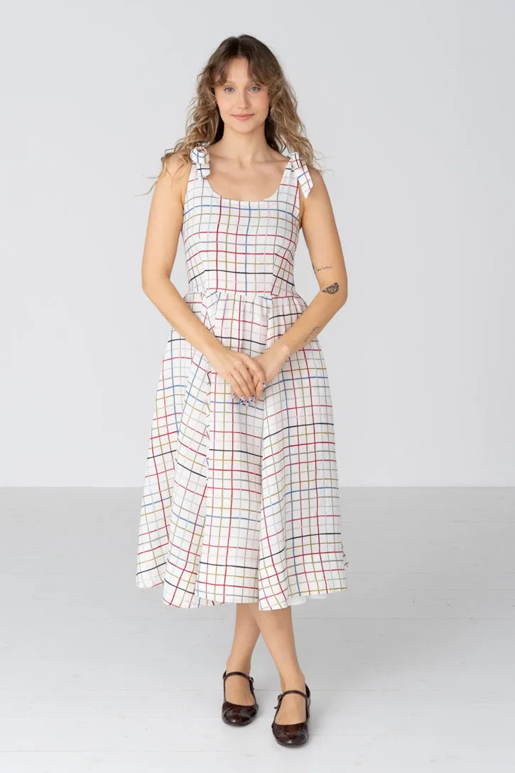 Amelia – Tie Shoulder Linen Midi Dress sold by Son de Flor product image thumbnail 4