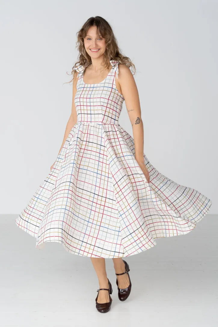 Amelia – Tie Shoulder Linen Midi Dress sold by Son de Flor product image thumbnail 3