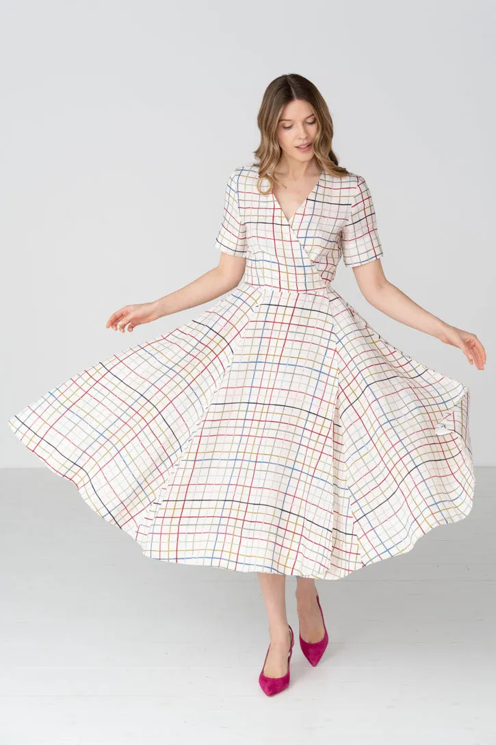 Wrap – Linen Wrap Dress with Short Sleeves sold by Son de Flor product image thumbnail 3