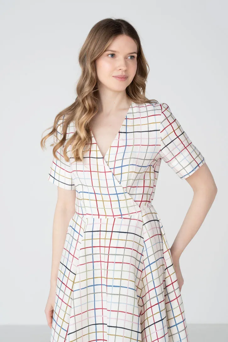 Wrap – Linen Wrap Dress with Short Sleeves sold by Son de Flor product image thumbnail 4