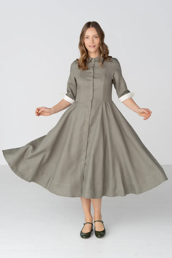 Malva – Button-Down Linen Shirt Dress sold by Son de Flor product image thumbnail 4