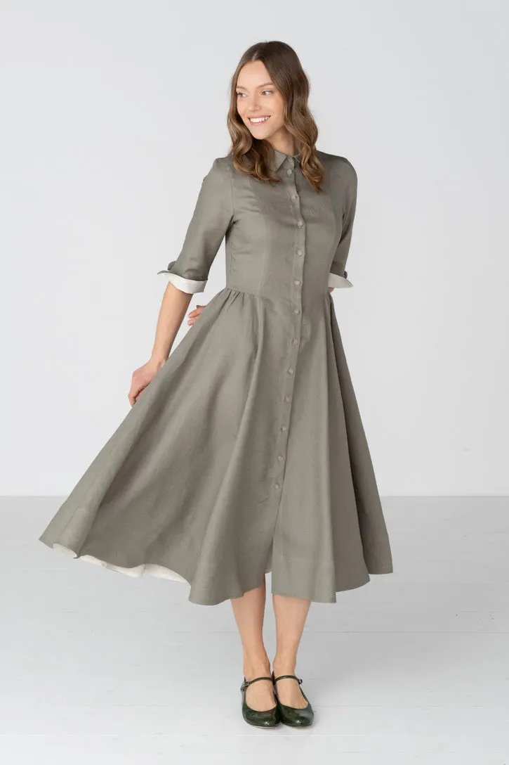 Malva – Button-Down Linen Shirt Dress sold by Son de Flor product image thumbnail 2