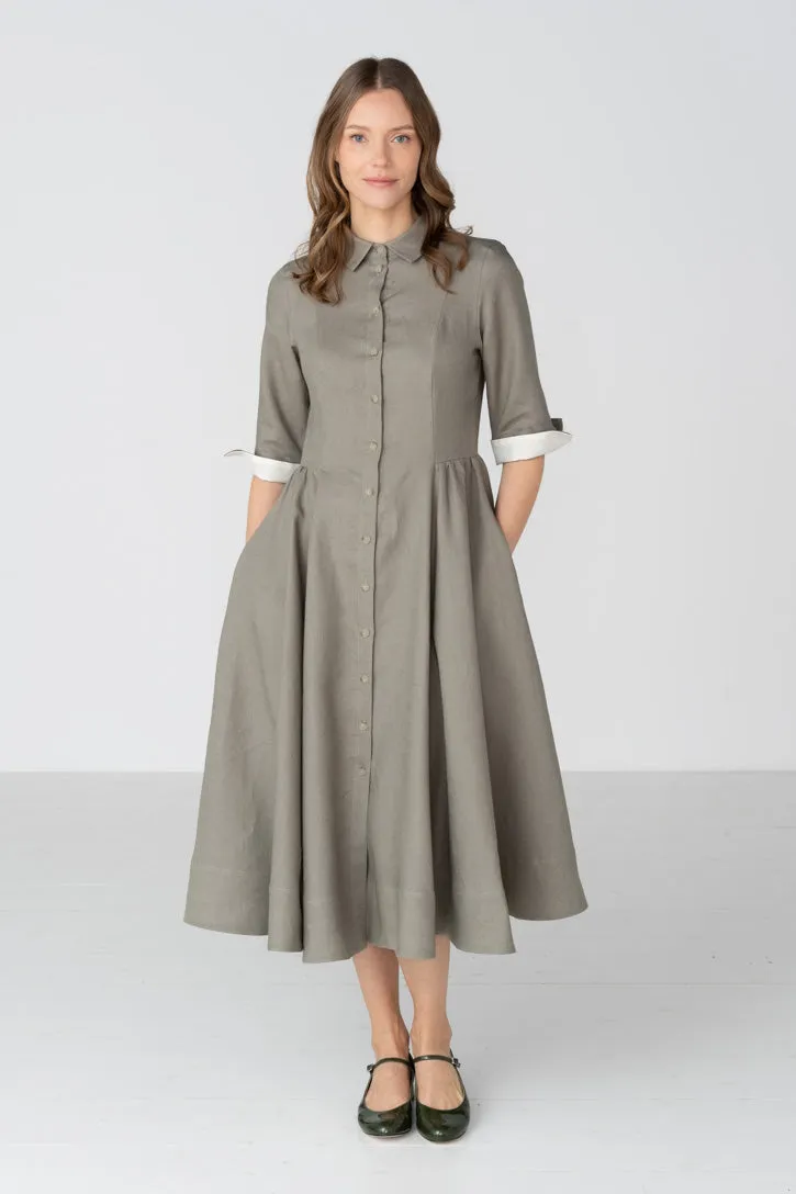 Malva – Button-Down Linen Shirt Dress sold by Son de Flor product image thumbnail 3